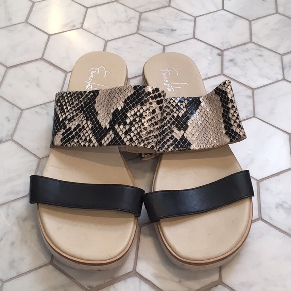 Franco Sarto Shoes - Franco Sarto reptile print sandals, sz 7.5